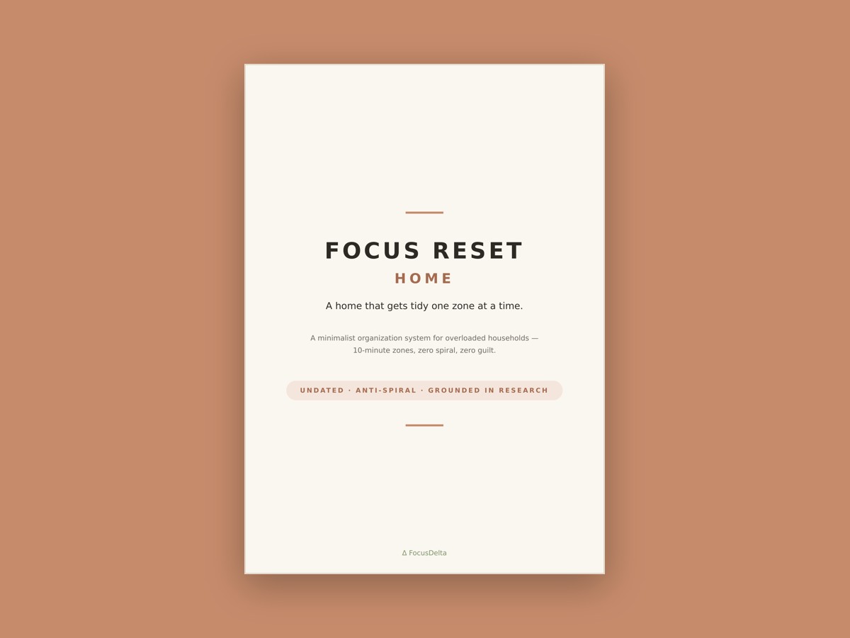 Focus Reset Home kit cover