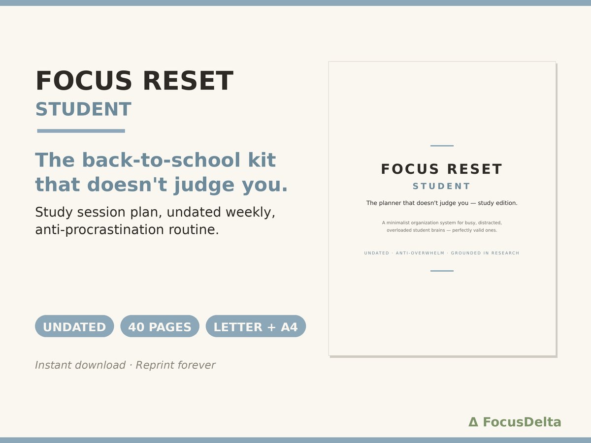 Patina blue Focus Reset Student kit